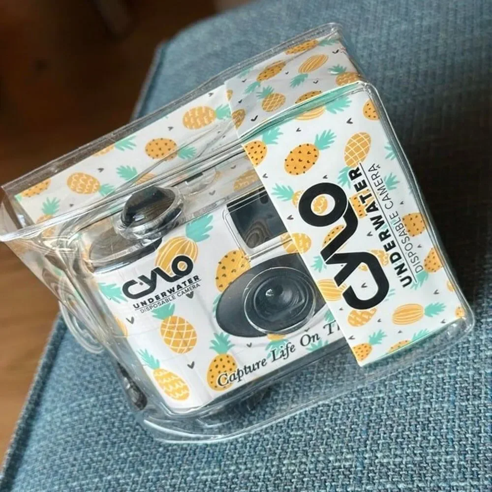 NIB CYLO Pineapple Print Underwater Disposable Camera Waterproof up to 16 Feet
